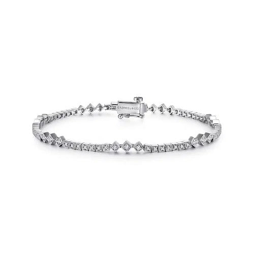 Gabriel & Co. Diamond Square Accents Tennis Bracelet