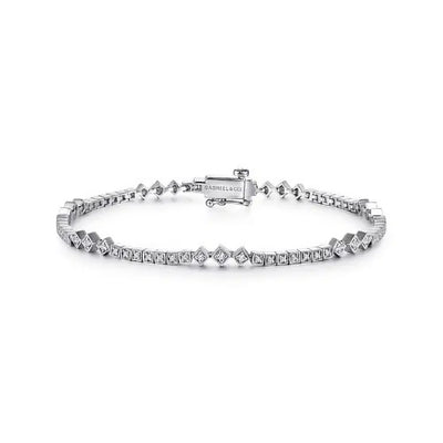 Gabriel & Co. Diamond Square Accents Tennis Bracelet