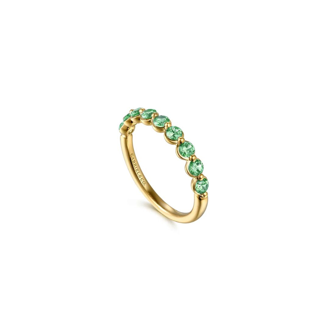 Gabriel & Co. Emerald Stacking Ring