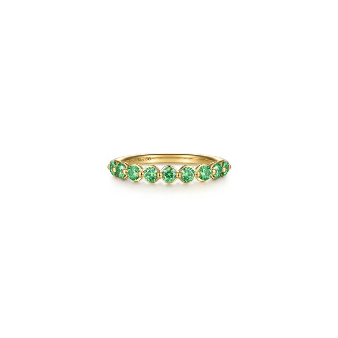 Gabriel & Co. Emerald Stacking Ring