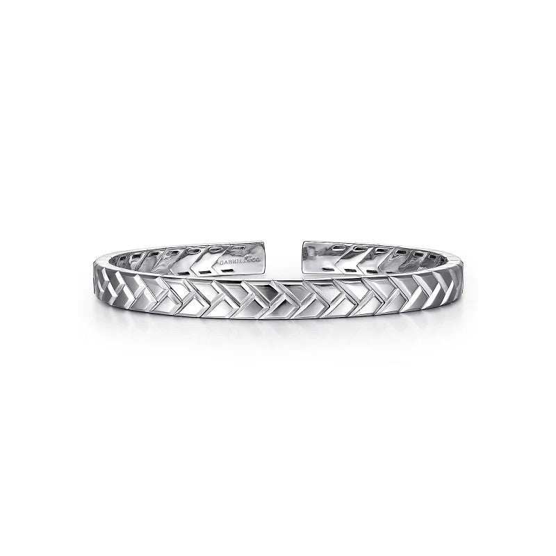 Gabriel & Co. Open Herringbone Cuff Bangle