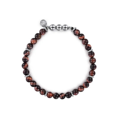 Gabriel & Co. Tiger Eye Beaded Men's Bracelet