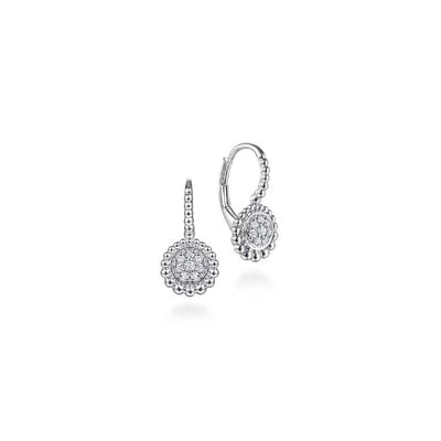 Gabriel & Co. White Sapphire Bujukan Frame Earrings
