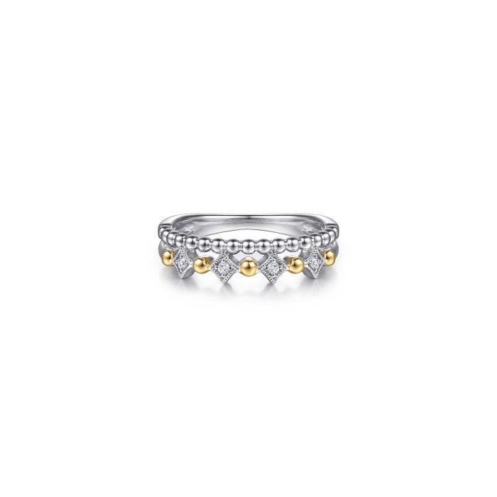 Gabriel & Co. White Sapphire Bujukan Layered Ring