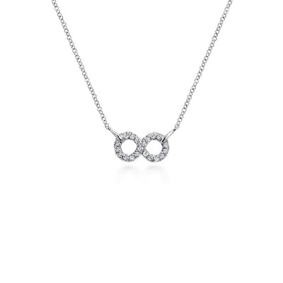 Gabriel & Co. White Sapphire Infinity Necklace