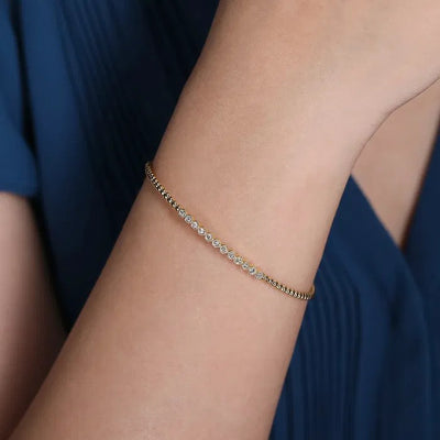 Gabriel & Co. Bujukan Bead Diamond Bangle
