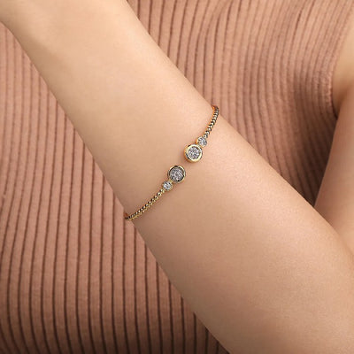 Gabriel & Co. Diamond Double Circle Bujukan Bangle
