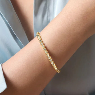 Gabriel & Co. Diamond Bezel Bangle