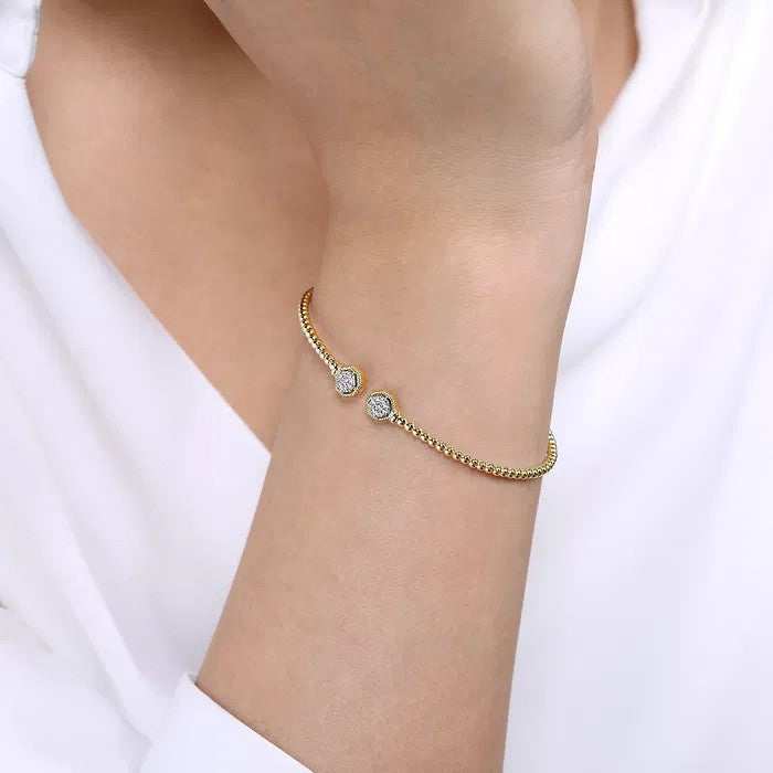 Gabriel & Co. Bujukan Diamond Hexagon Split Bangle