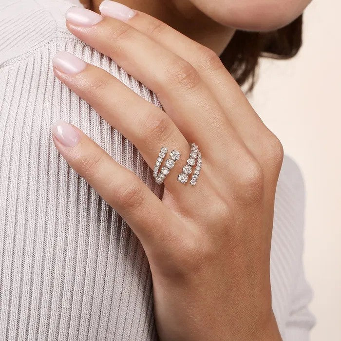 Gabriel & Co. Double Row Diamond Bypass