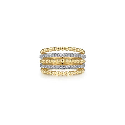 Gabriel & Co. Diamond Layered Bujukan Ring