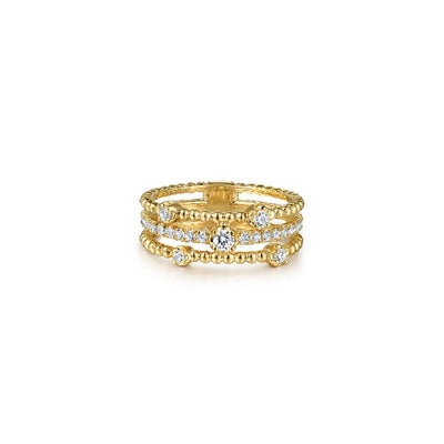 Gabriel & Co. Diamond Layered Bujukan Ring