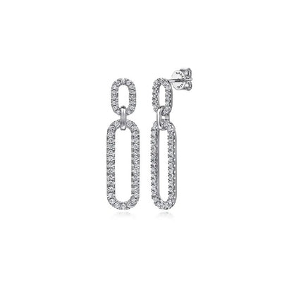 Gabriel & Co. Diamond Link Drop Earrings