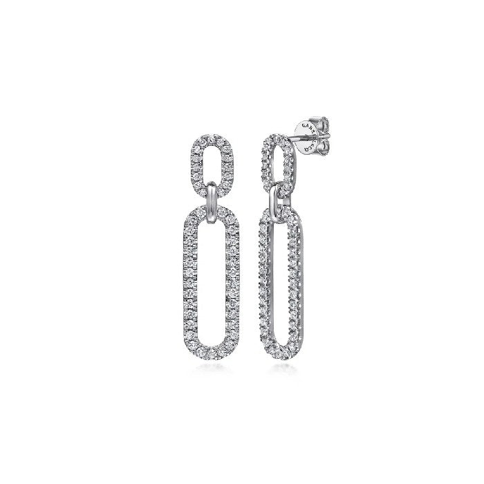 Gabriel & Co. Diamond Link Drop Earrings