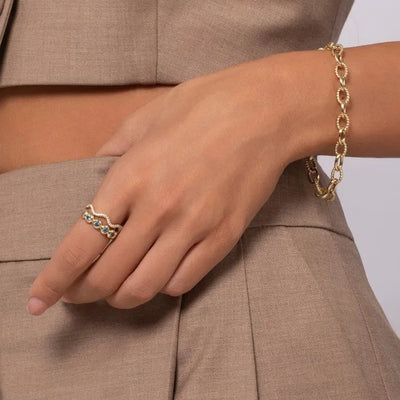 Gabriel & Co. Diamond Wave Ring