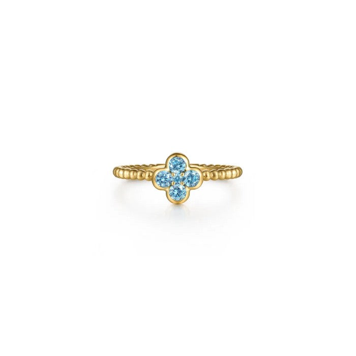 Gabriel & Co. Gemstone Cluster Clover Bujukan Ring