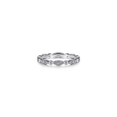 Gabriel & Co. Marquise Station Diamond Ring