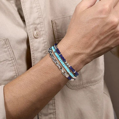 Gabriel & Co. Turquoise & Lapis Men's Bracelet