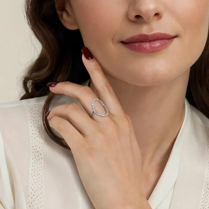 Gabriel & Co. Open Diamond Oval Ring