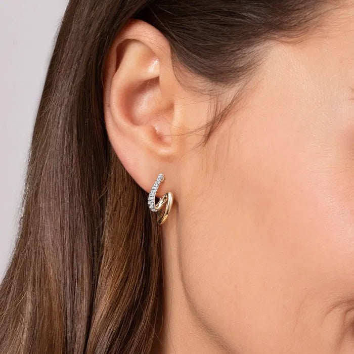 Gabriel & Co. Diamond Swirl Hoops