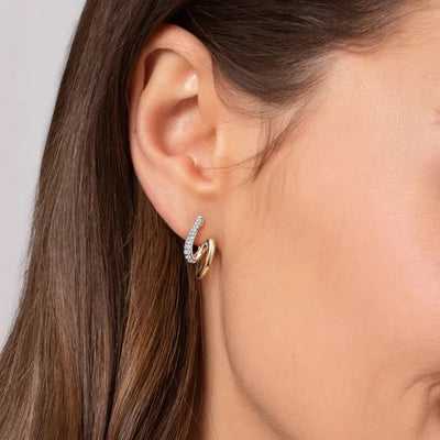 Gabriel & Co. Diamond Swirl Hoops