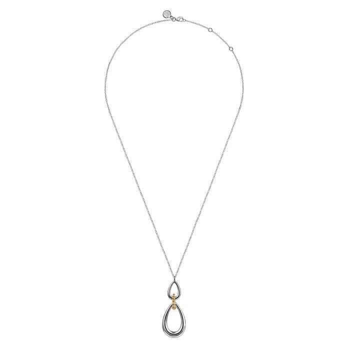 Gabriel & Co. Two Tone Bujukan Teardrop Necklace