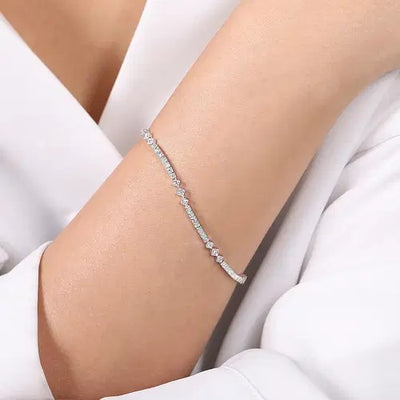 Gabriel & Co. Diamond Square Accents Tennis Bracelet