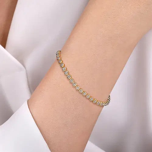 Gabriel & Co. Bezel Diamond Tennis Bracelet