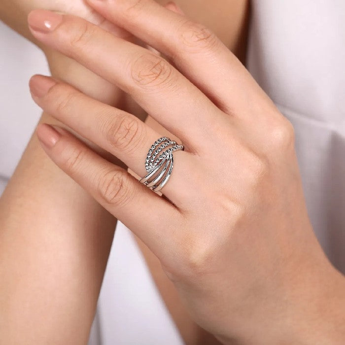 Gabriel & Co. Silver Bujukan Twisted Ring