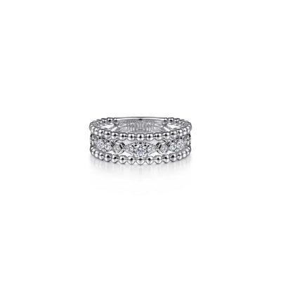 Gabriel & Co. White Sapphire Bujukan Layered Ring