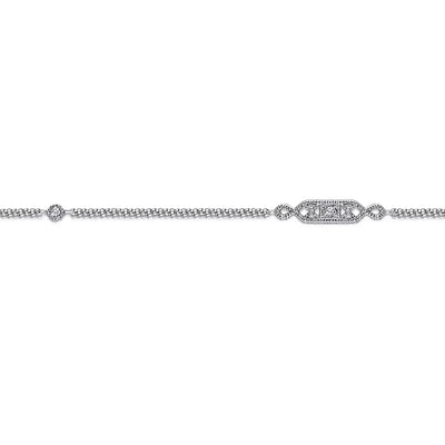 Gabriel & Co. Geometric Diamond Stations Anklet