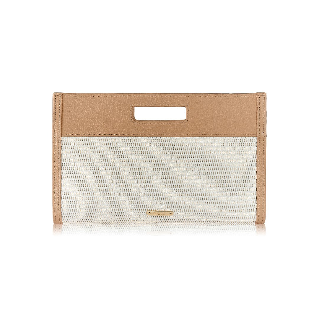 Gigi NY Remy Clutch in Natural Raffia