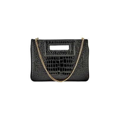 Gigi NY Willa Clutch in Embossed Croco Leather