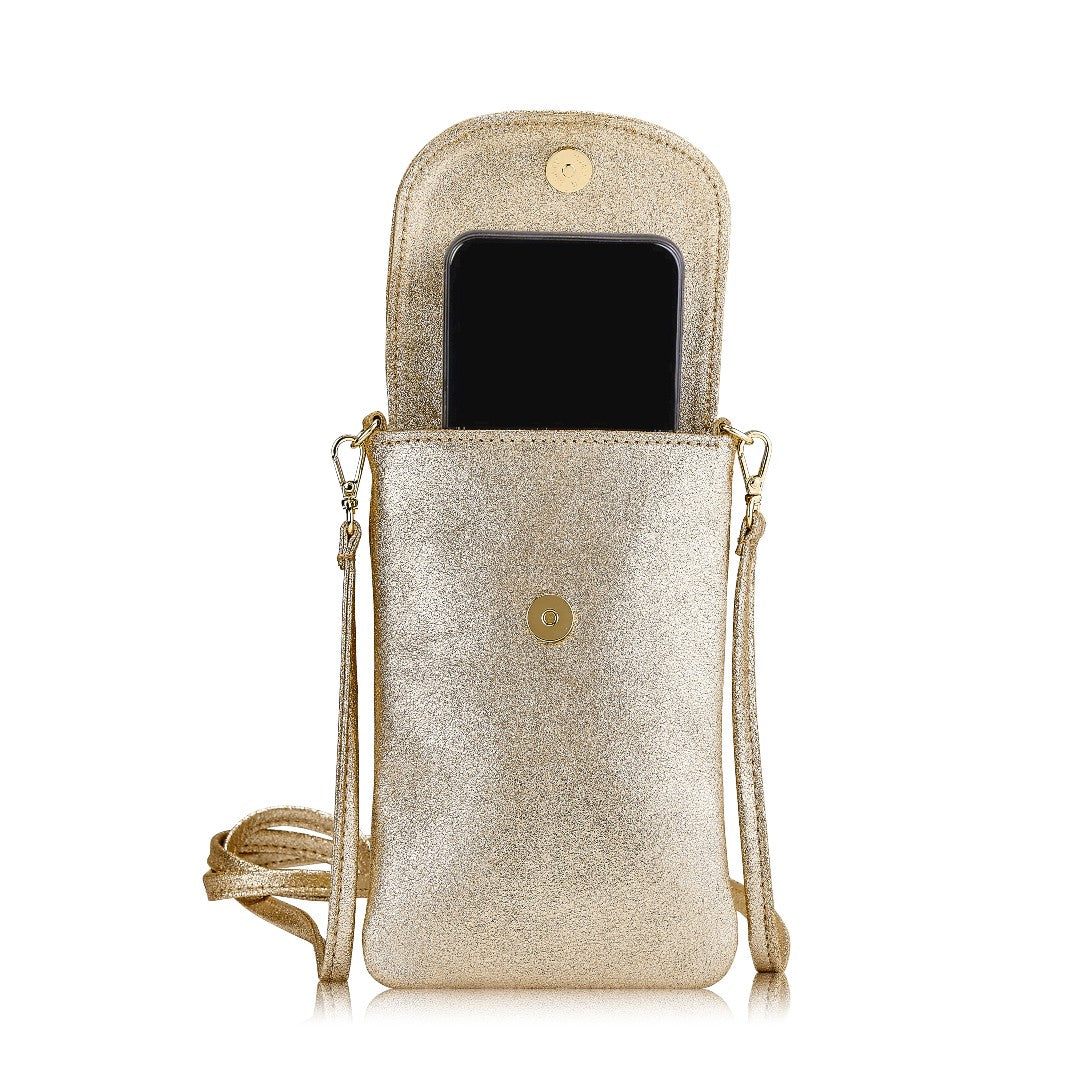 Gigi NY Metallic Emmie Phone Crossbody
