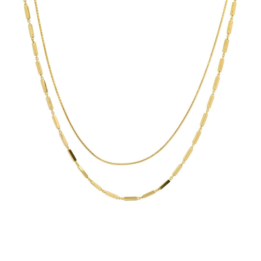 Gold Double Chain Necklace