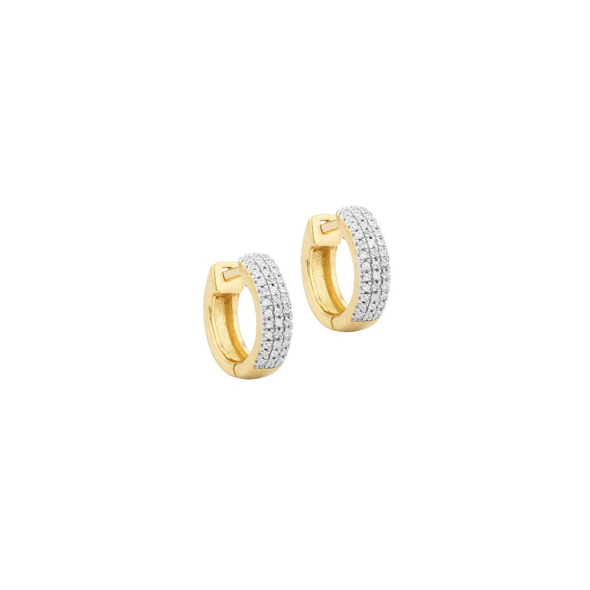 Ella Stein Three Ways to Shine Diamond Huggie Hoops
