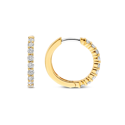 Ti Sento Milano 18mm Zirconia Gold Hoops