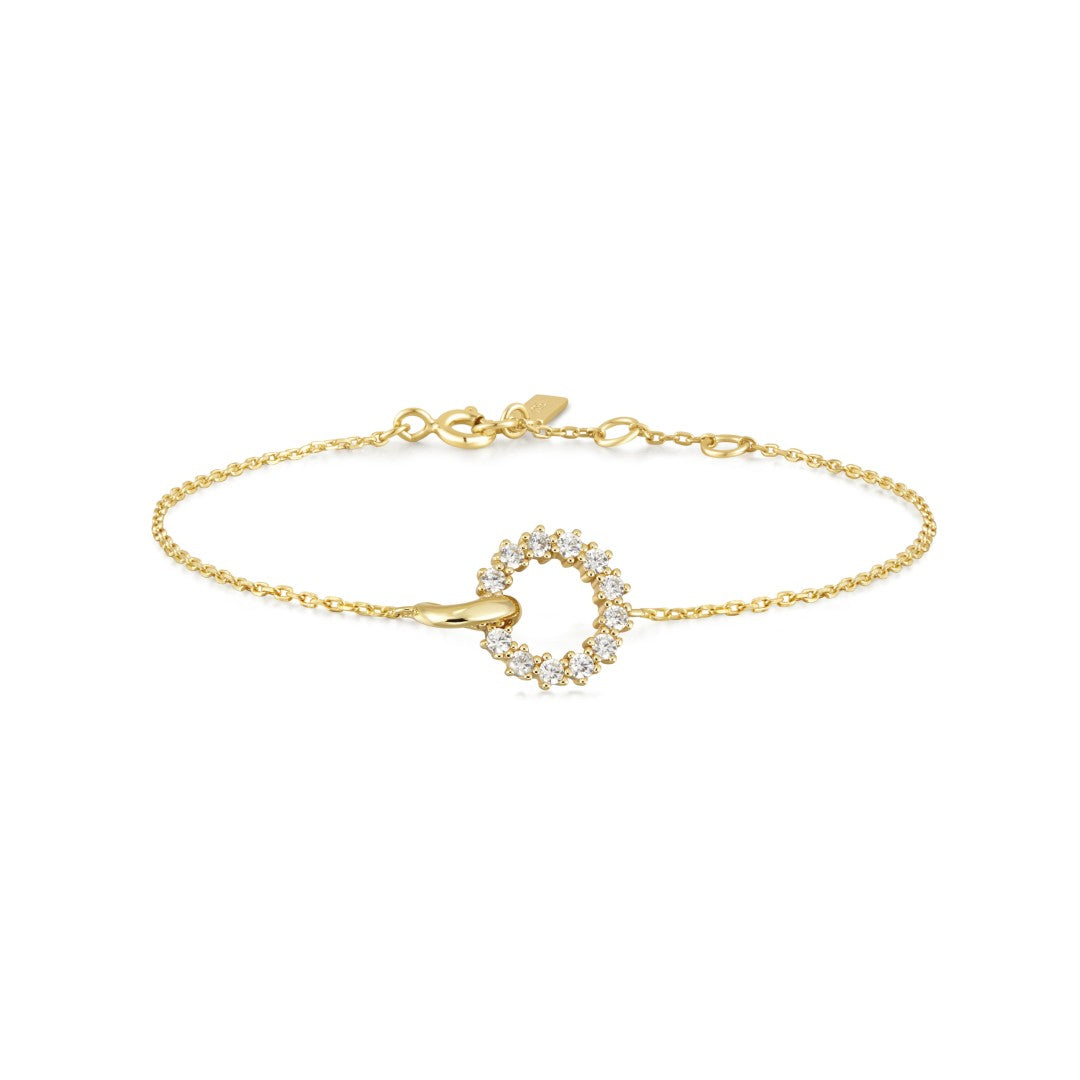 Interlinked Circles Pave Bracelet