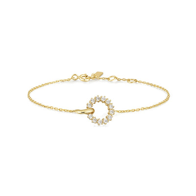 Interlinked Circles Pave Bracelet