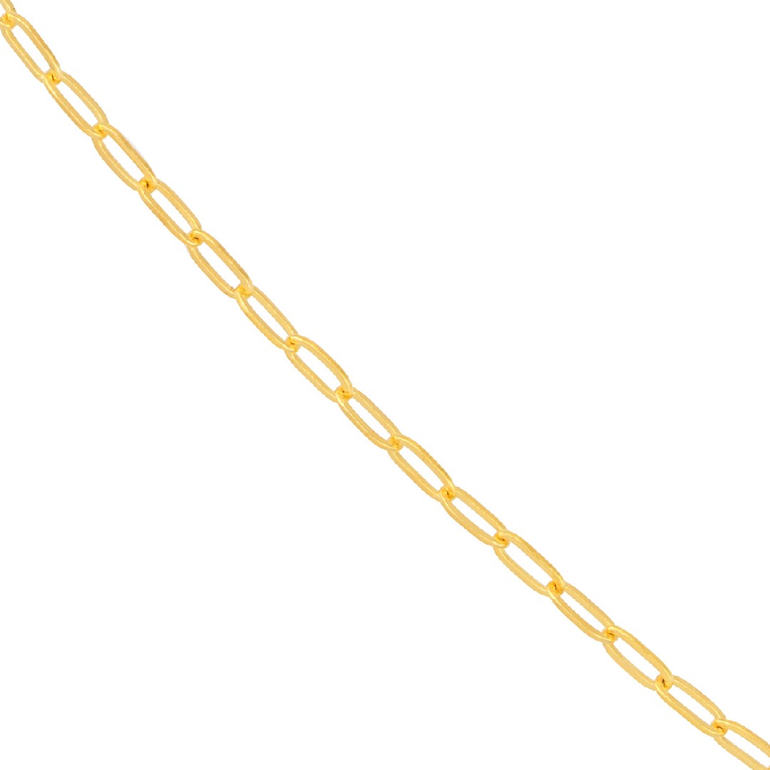 Paperclip 1.25mm Chain in Yellow Gold