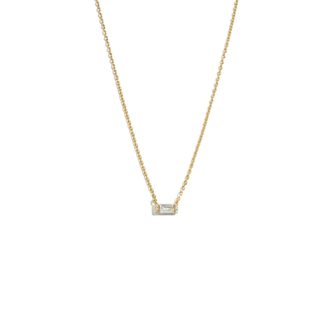 Small Baguette CZ Necklace