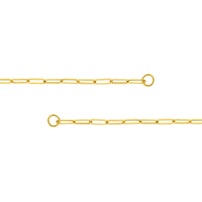 Split Hollow Paperclip Chain