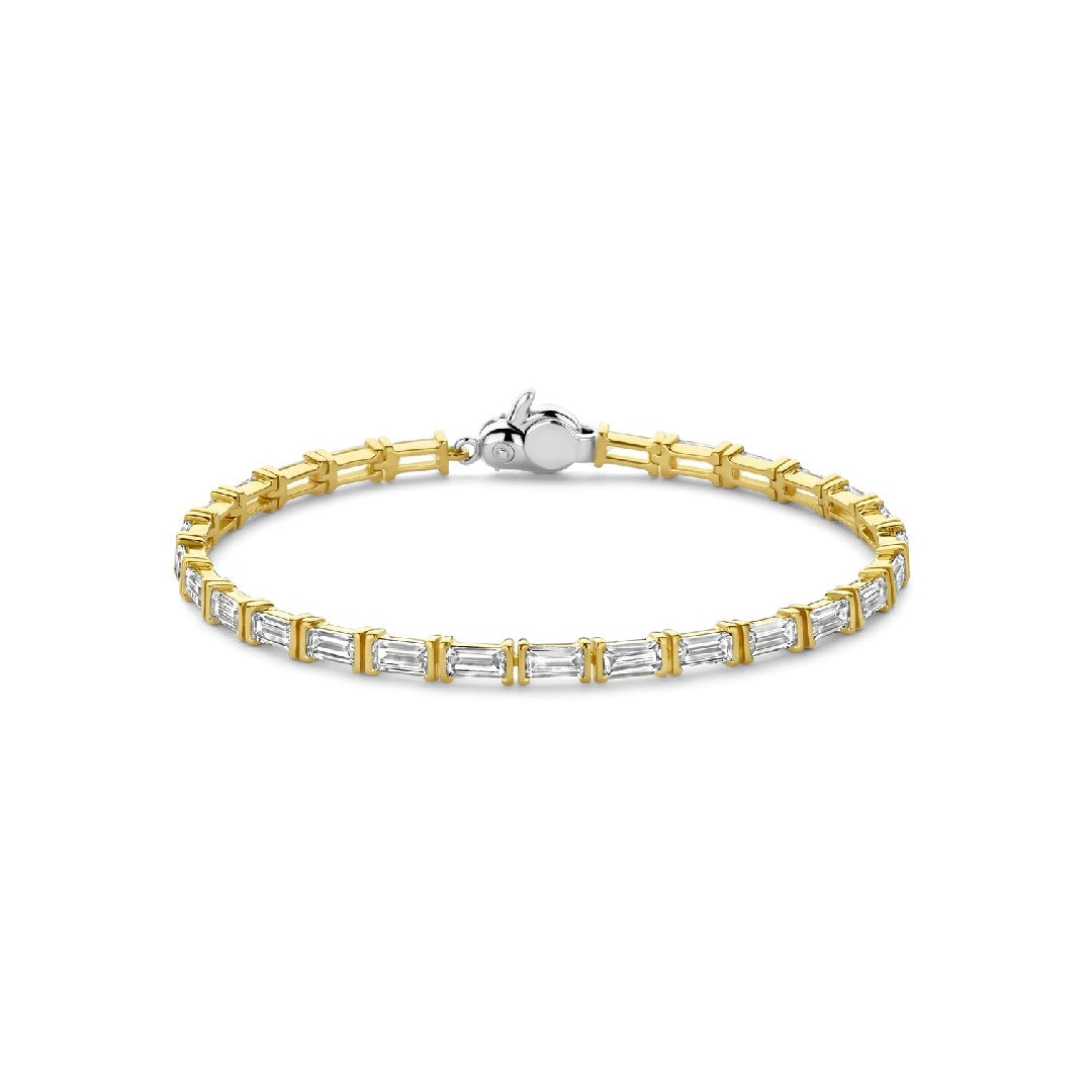 Ti Sento Milano Horizontal Emerald Cut Tennis Bracelet