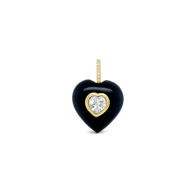 Kate Collins Black Onyx Heart Pendant