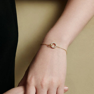 Interlinked Circles Pave Bracelet