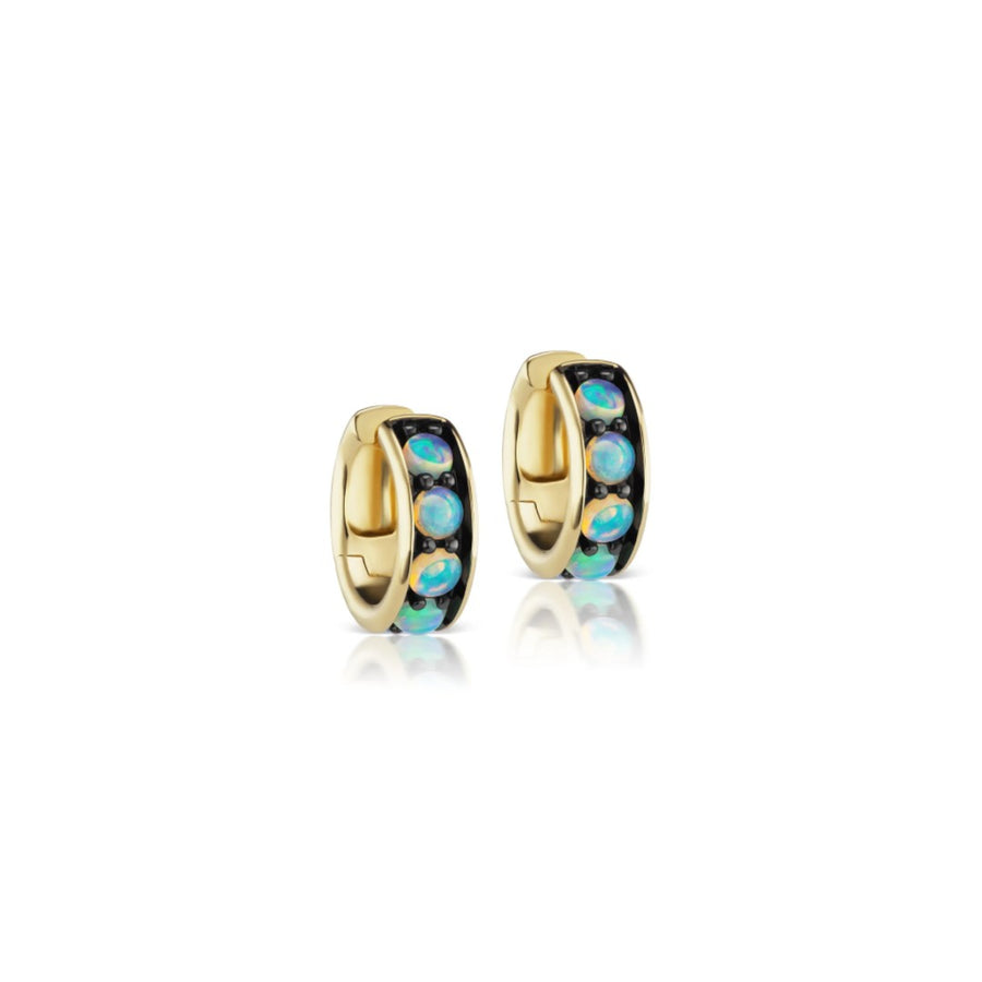 Jane Taylor Australian Opal Chubby Huggie Hoops