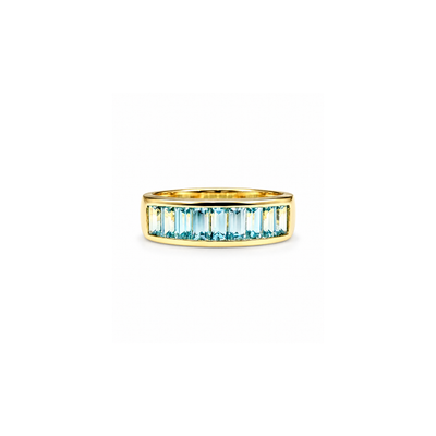 Jane Taylor Blue Zircon Baguette Ring - One of a Kind