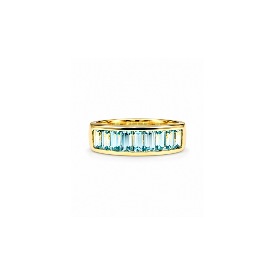 Jane Taylor Blue Zircon Baguette Ring - One of a Kind