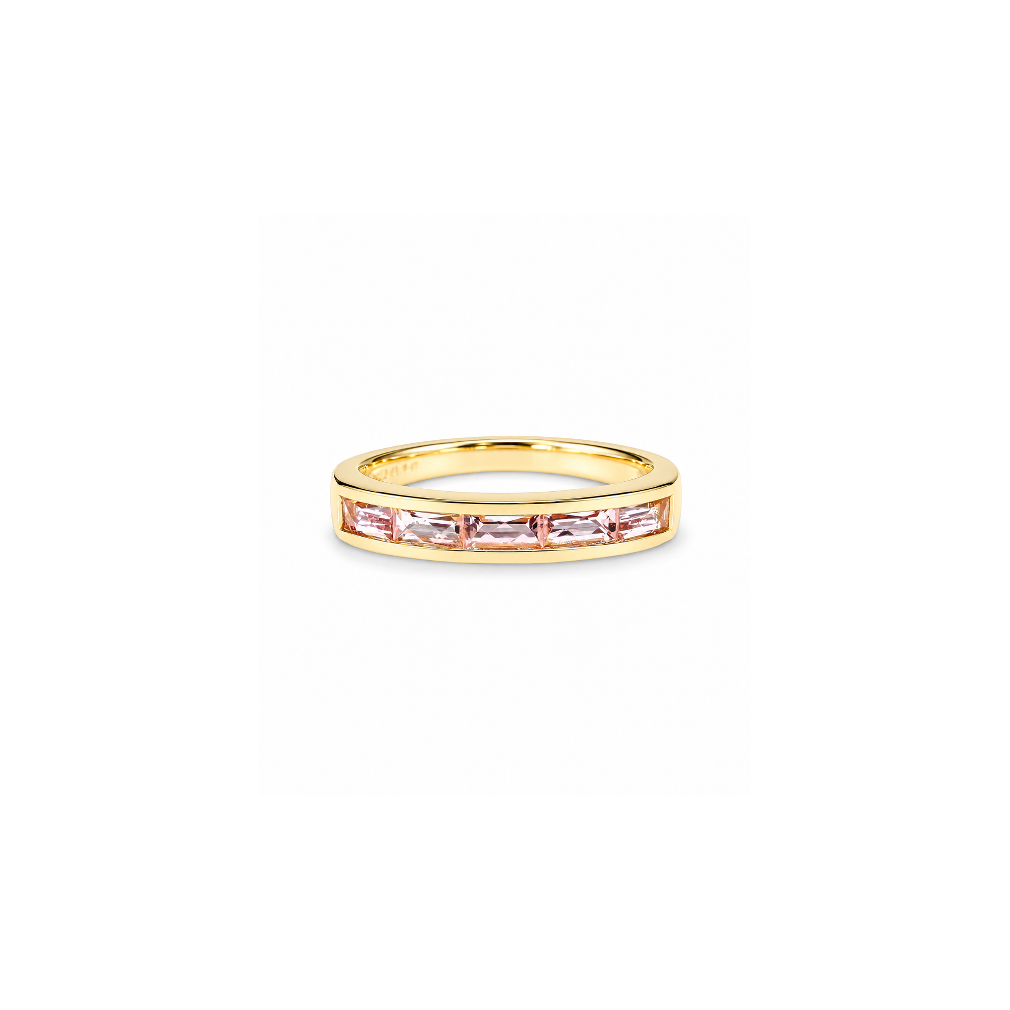 Jane Taylor Light Pink Tourmaline Small Baguette Ring - One of a Kind