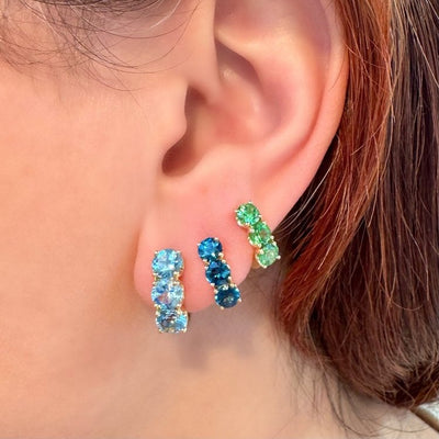 Jane Taylor 5mm Super Hugs Hoops in Sky Blue Topaz